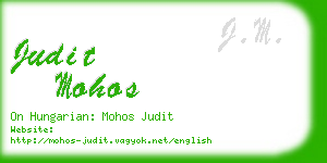 judit mohos business card